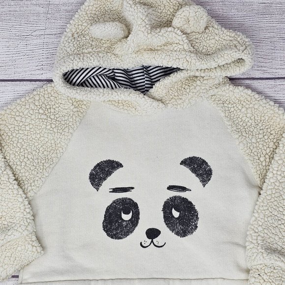Zara Baby Fleece Panda Bear Hoodie size 9/12‎ months - Picture 1 of 4